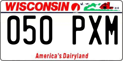WI license plate 050PXM