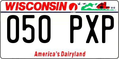 WI license plate 050PXP
