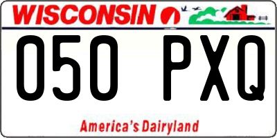 WI license plate 050PXQ