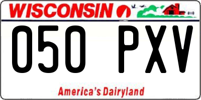 WI license plate 050PXV