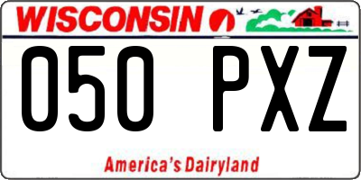 WI license plate 050PXZ