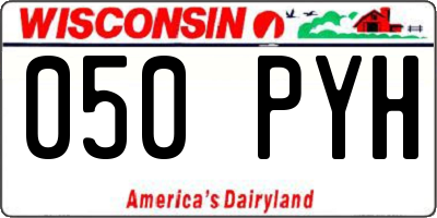 WI license plate 050PYH