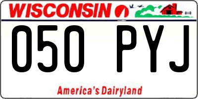 WI license plate 050PYJ