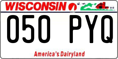 WI license plate 050PYQ