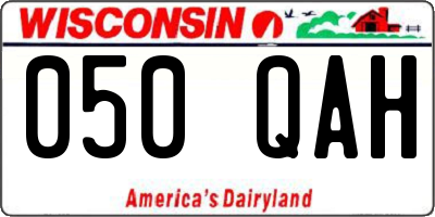 WI license plate 050QAH