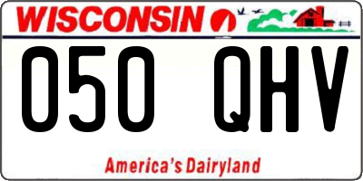 WI license plate 050QHV