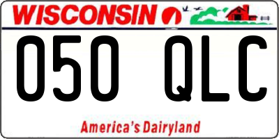 WI license plate 050QLC