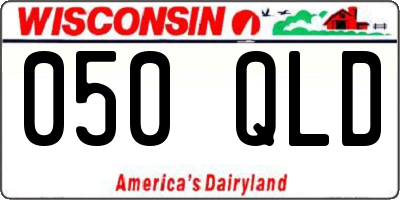 WI license plate 050QLD