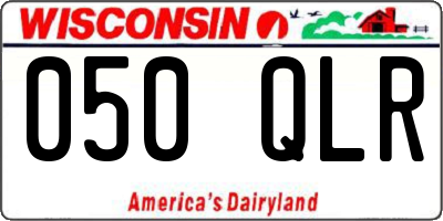 WI license plate 050QLR