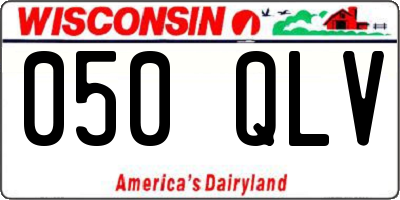 WI license plate 050QLV
