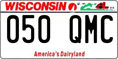 WI license plate 050QMC