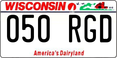 WI license plate 050RGD