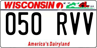 WI license plate 050RVV