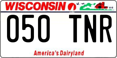 WI license plate 050TNR