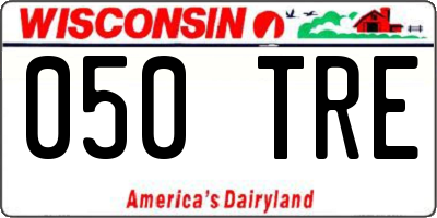 WI license plate 050TRE