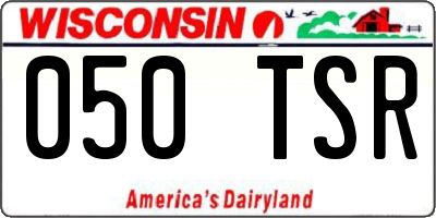 WI license plate 050TSR