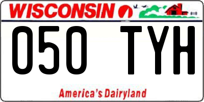 WI license plate 050TYH