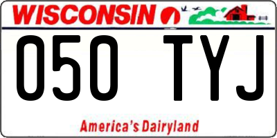 WI license plate 050TYJ