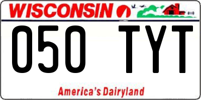 WI license plate 050TYT