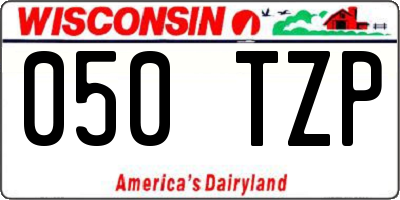WI license plate 050TZP