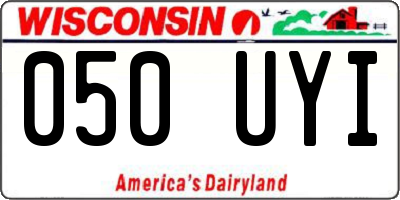 WI license plate 050UYI