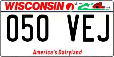WI license plate 050VEJ