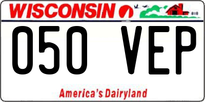 WI license plate 050VEP