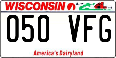 WI license plate 050VFG
