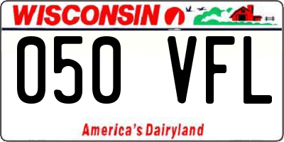 WI license plate 050VFL