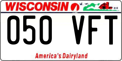 WI license plate 050VFT