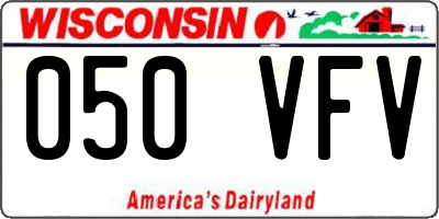 WI license plate 050VFV