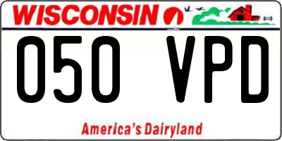 WI license plate 050VPD