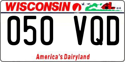WI license plate 050VQD