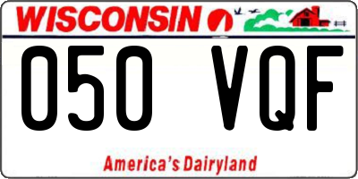 WI license plate 050VQF