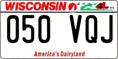 WI license plate 050VQJ