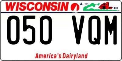 WI license plate 050VQM