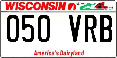 WI license plate 050VRB