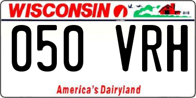 WI license plate 050VRH