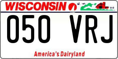 WI license plate 050VRJ