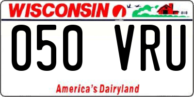 WI license plate 050VRU
