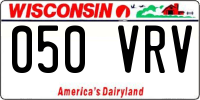 WI license plate 050VRV