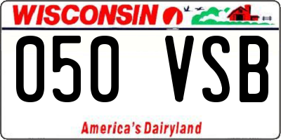 WI license plate 050VSB