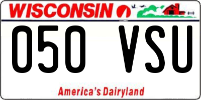 WI license plate 050VSU