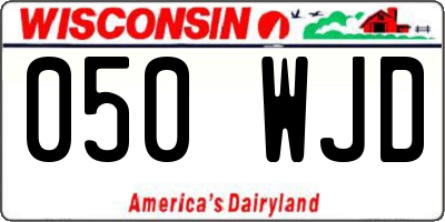WI license plate 050WJD