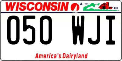 WI license plate 050WJI