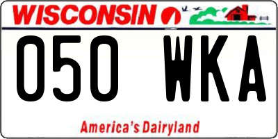 WI license plate 050WKA