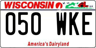 WI license plate 050WKE