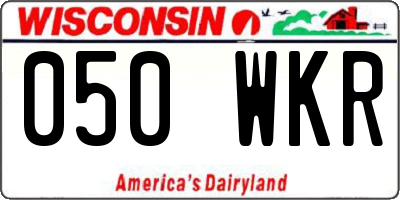 WI license plate 050WKR