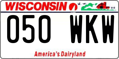 WI license plate 050WKW