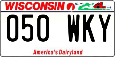 WI license plate 050WKY